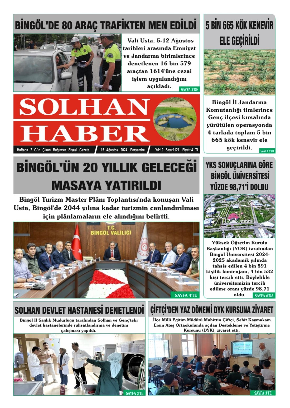 15,08,2024 Tarihli Gazetemiz