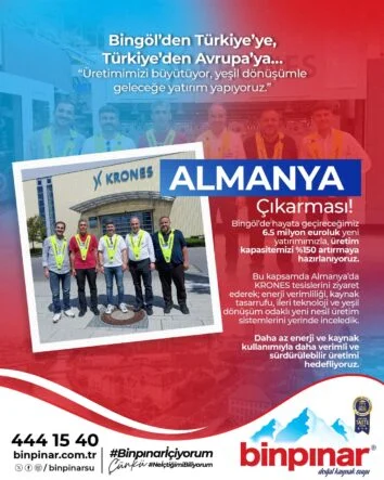 BİNPINAR’DAN 6,5 MİLYON EUROLUK YATIRIM HAMLESİ