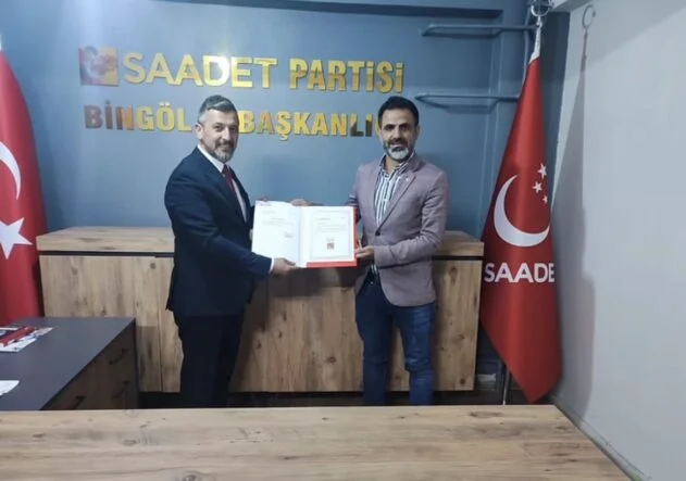 SAADET PARTİSİ SOLHAN İLÇE BAŞKANLIĞINDA GÖREV DEĞİŞİMİ